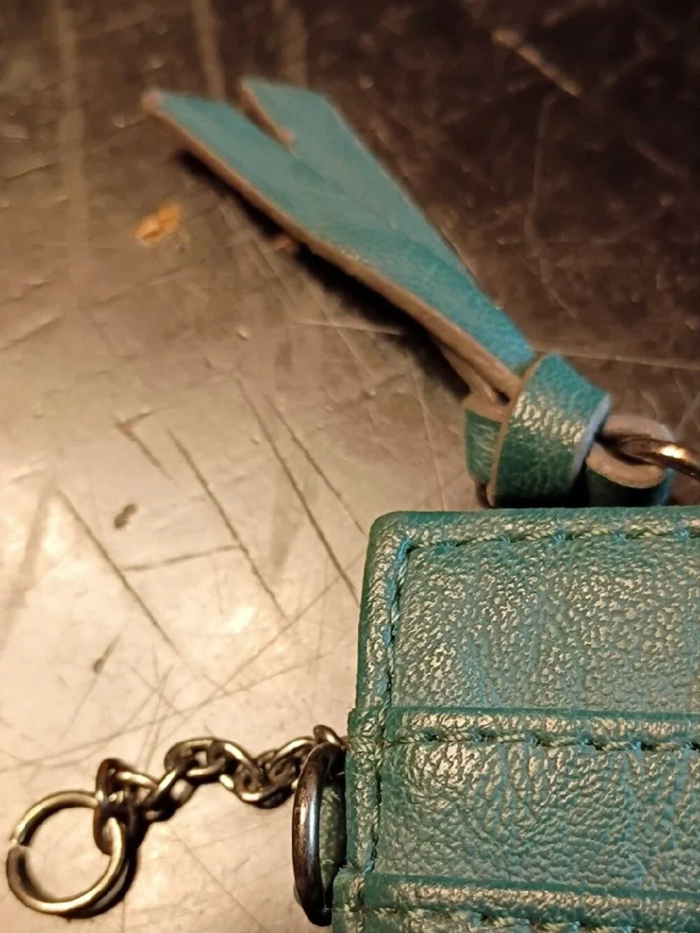 Jessica Simpson Teal Braided-Accent Compact Wallet